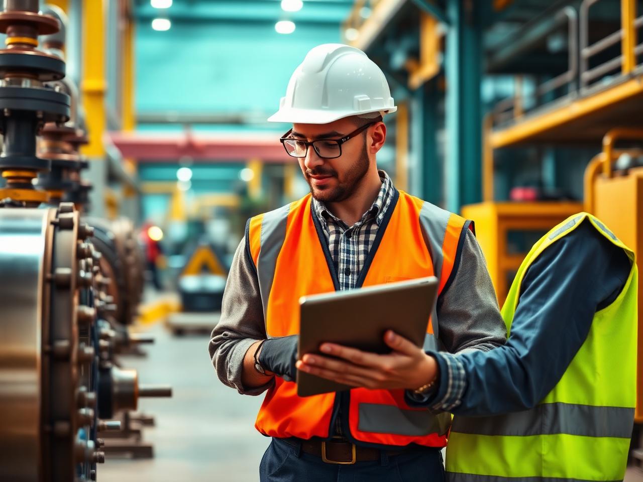AltaMaxx engineer reviewing rotating equipment data on a tablet